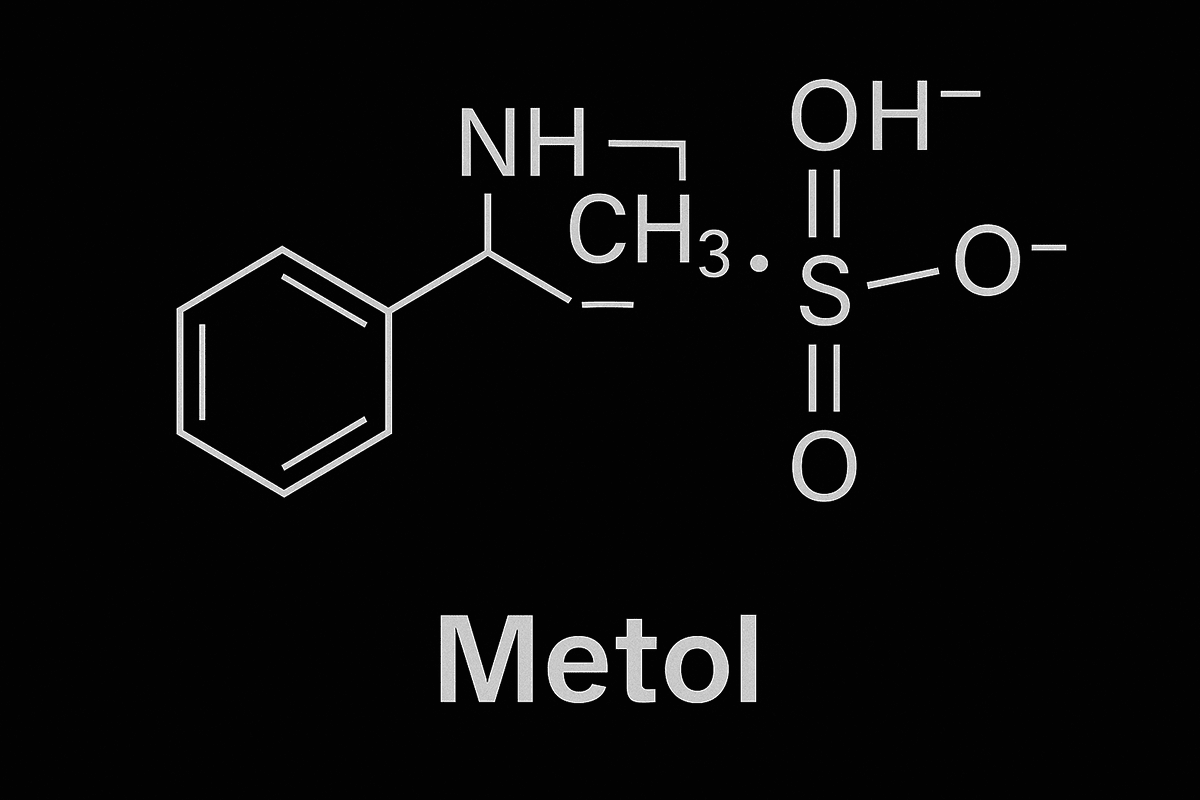 Fórmula química del Metol